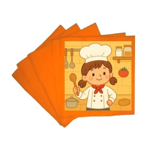 Guardanapo de Papel Personalizado Mini Chefe Menina