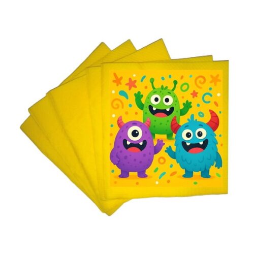 Guardanapo de Papel Personalizado Monstrinhos