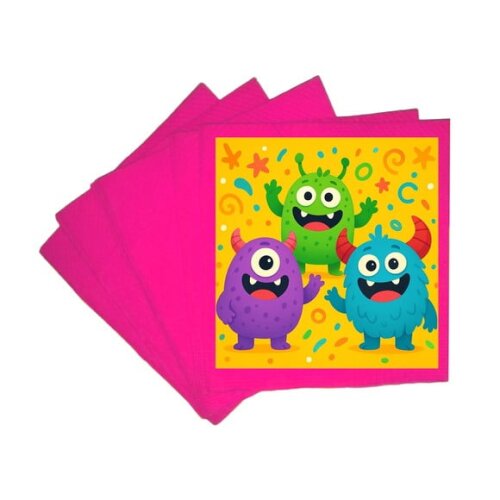 Guardanapo de Papel Personalizado Monstrinhos