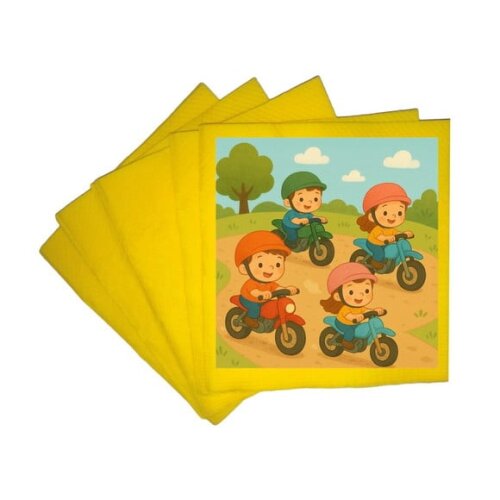 Guardanapo de Papel Personalizado Motocicletas Kids