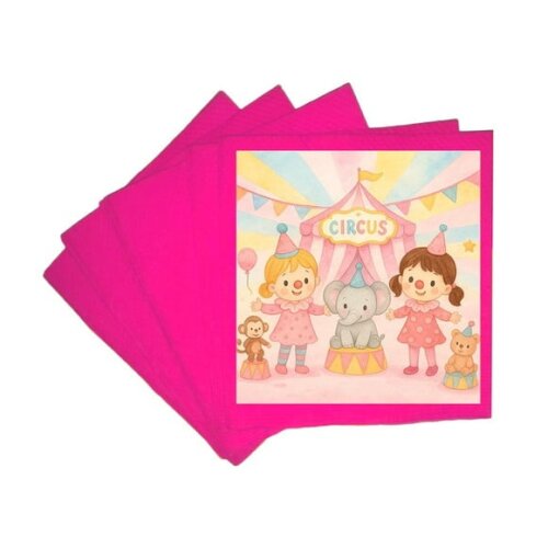 Guardanapo de Papel Personalizado Palhacinhas Aquarela