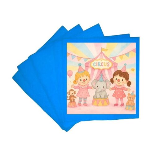 Guardanapo de Papel Personalizado Palhacinhas Aquarela