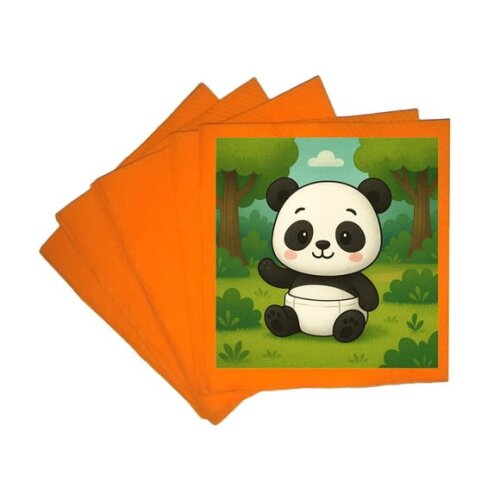 Guardanapo de Papel Personalizado Panda Baby