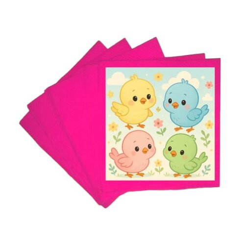 Guardanapo de Papel Personalizado Passarinhos Baby