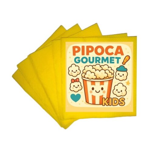 Guardanapo de Papel Personalizado Pipoca Gourmet Kids