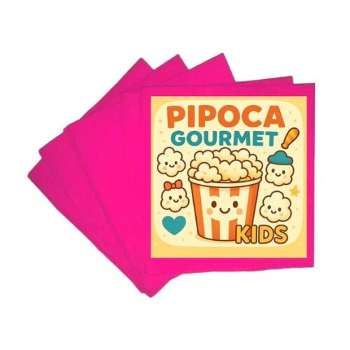 Guardanapo de Papel Personalizado Pipoca Gourmet Kids