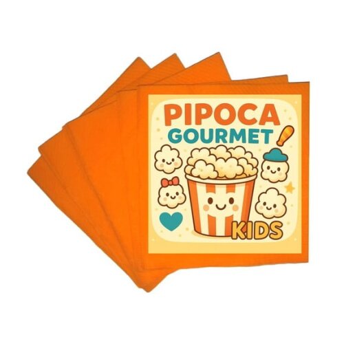 Guardanapo de Papel Personalizado Pipoca Gourmet Kids