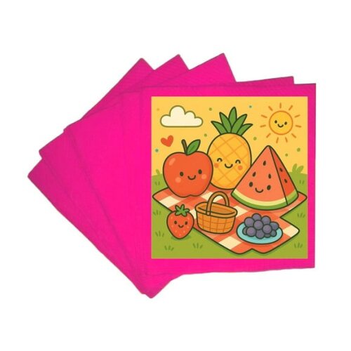Guardanapo de Papel Personalizado Piquenique das Frutas