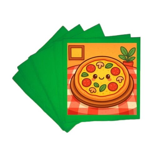 Guardanapo de Papel Personalizado Pizza Divertida