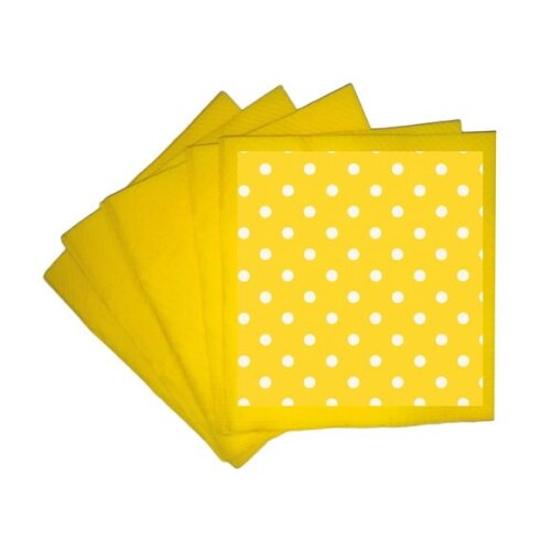 Guardanapo de Papel Personalizado Poá Amarelo