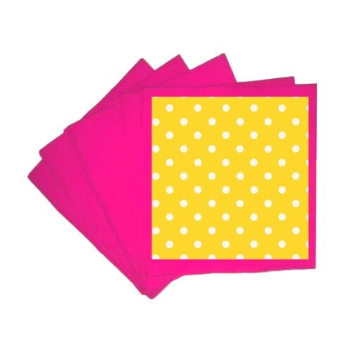 Guardanapo de Papel Personalizado Poá Amarelo