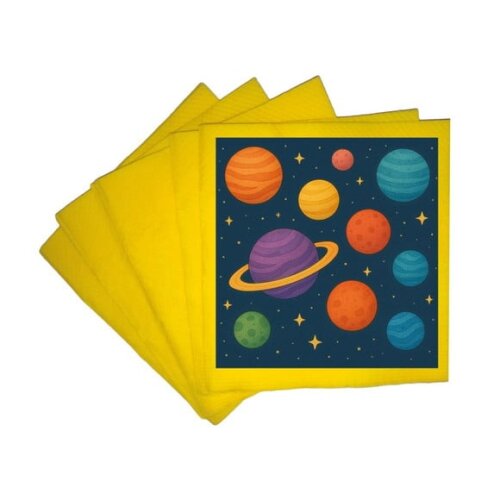 Guardanapo de Papel Personalizado Planetas Coloridos
