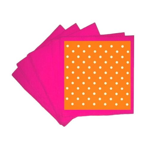 Guardanapo de Papel Personalizado Poá Laranja