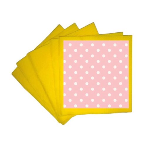 Guardanapo de Papel Personalizado Poá Rosa Bebê
