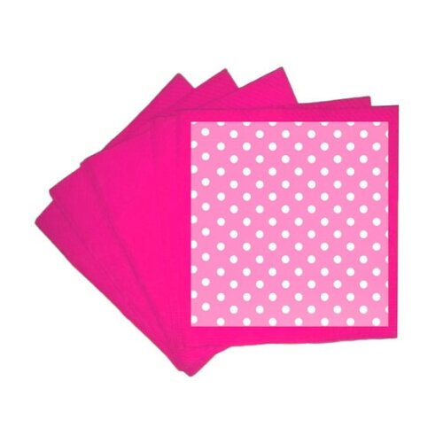 Guardanapo de Papel Personalizado Poá Rosa Pink