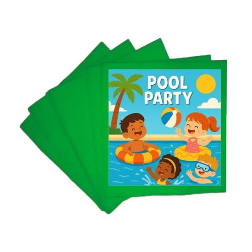 Guardanapo de Papel Personalizado Pool Party