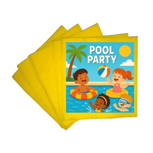 Guardanapo de Papel Personalizado Pool Party