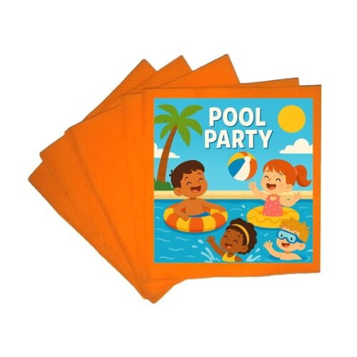 Guardanapo de Papel Personalizado Pool Party