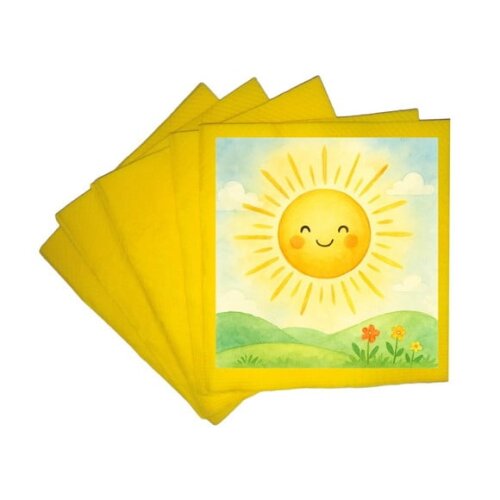 Guardanapo de Papel Personalizado Raio de Sol Aquarela