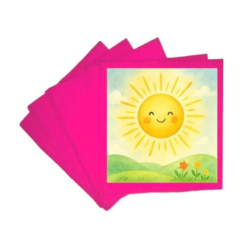 Guardanapo de Papel Personalizado Raio de Sol Aquarela