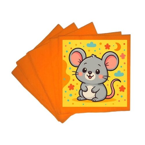 Guardanapo de Papel Personalizado Ratinho Fofo