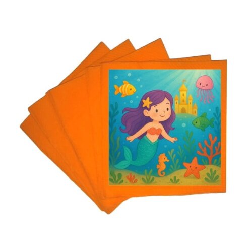 Guardanapo de Papel Personalizado Reino Subaquático