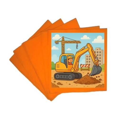 Guardanapo de Papel Personalizado Retroescavadeira