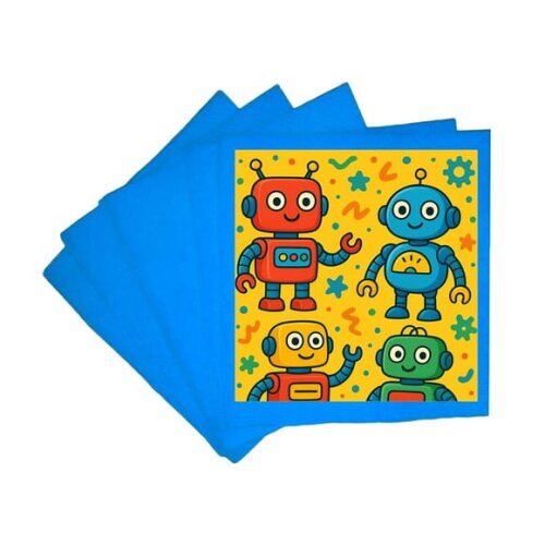 Guardanapo de Papel Personalizado Robôs Divertidos