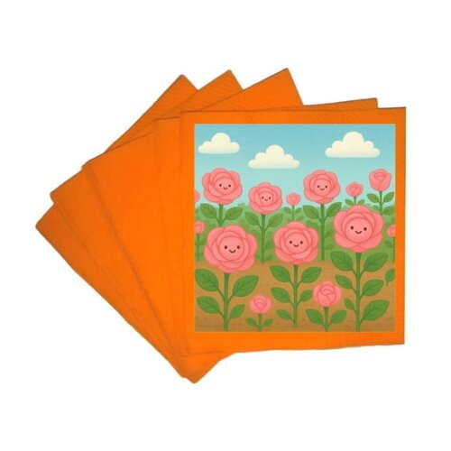 Guardanapo de Papel Personalizado Rosas Fofas