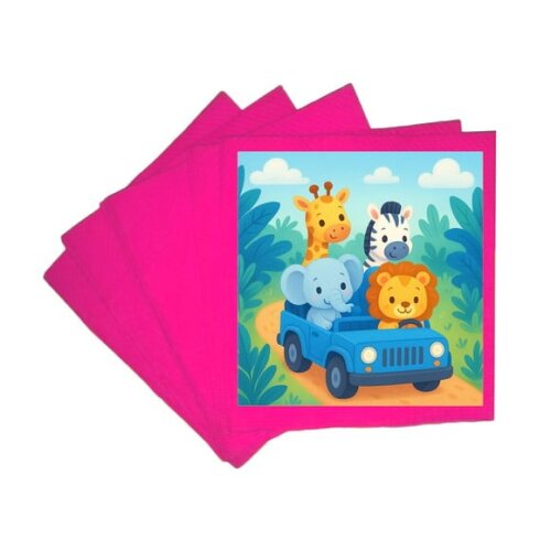 Guardanapo de Papel Personalizado Safari Azul