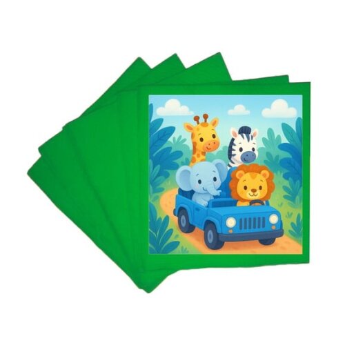 Guardanapo de Papel Personalizado Safari Azul