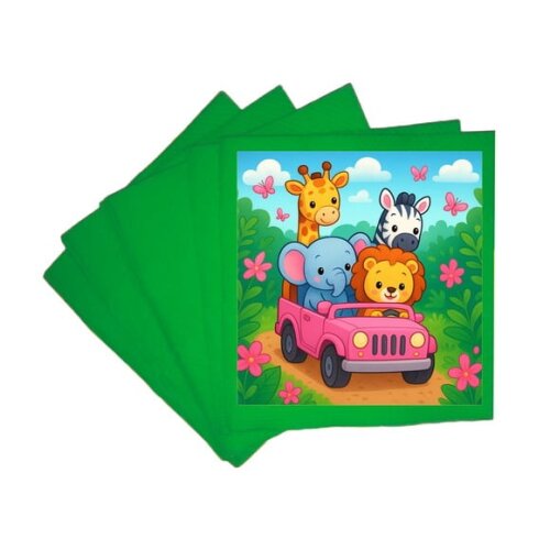 Guardanapo de Papel Personalizado Safari Rosa