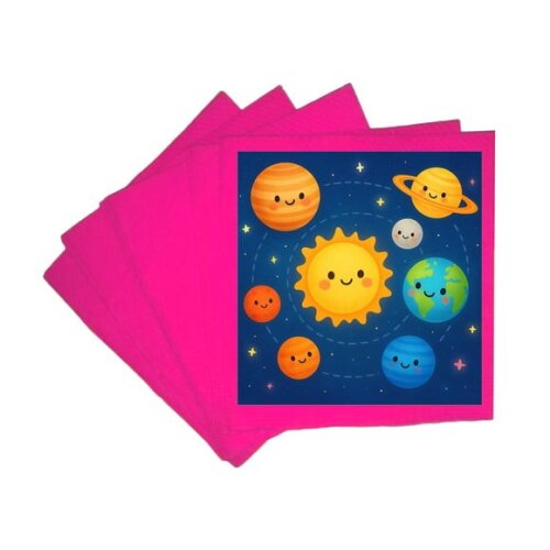 Guardanapo de Papel Personalizado Sistema Solar