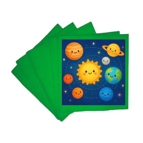 Guardanapo de Papel Personalizado Sistema Solar