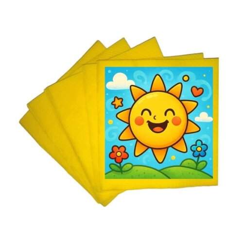 Guardanapo de Papel Personalizado Sol Sorridente