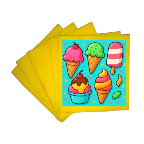 Guardanapo de Papel Personalizado Sorvetes