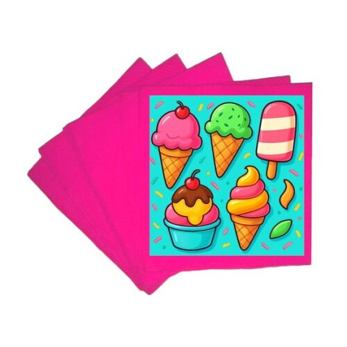 Guardanapo de Papel Personalizado Sorvetes