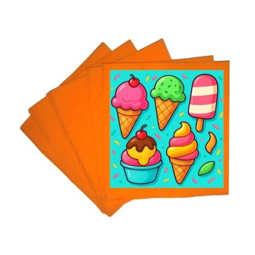 Guardanapo de Papel Personalizado Sorvetes