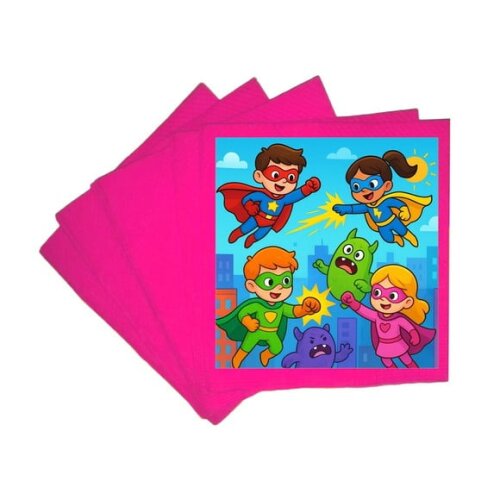 Guardanapo de Papel Personalizado Super Heróis