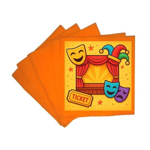 Guardanapo de Papel Personalizado Teatro Infantil