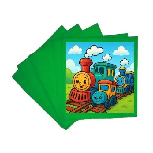 Guardanapo de Papel Personalizado Trens Antigos
