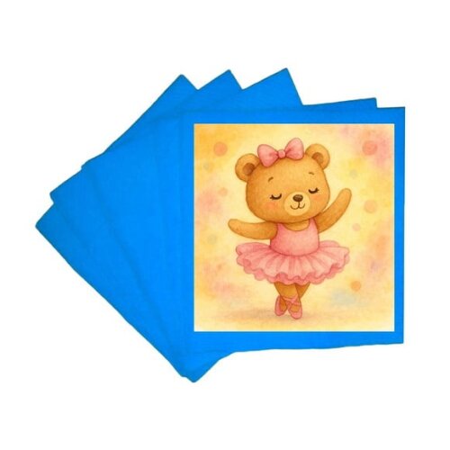 Guardanapo de Papel Personalizado Ursinha Bailarina