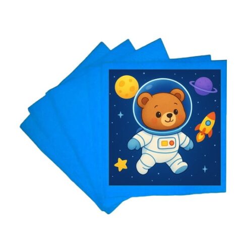 Guardanapo de Papel Personalizado Ursinho Astronauta
