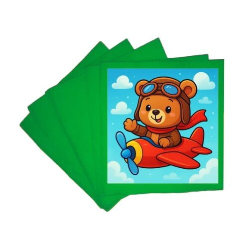 Guardanapo de Papel Personalizado Ursinho Aviador