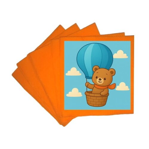 Guardanapo de Papel Personalizado Ursinho Baloeiro