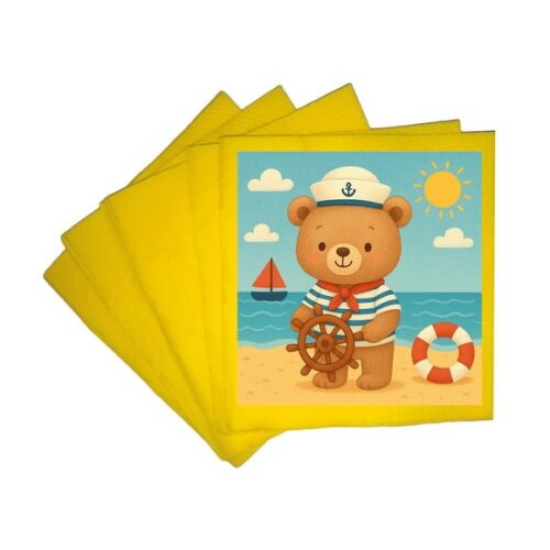 Guardanapo de Papel Personalizado Ursinho Marinheiro