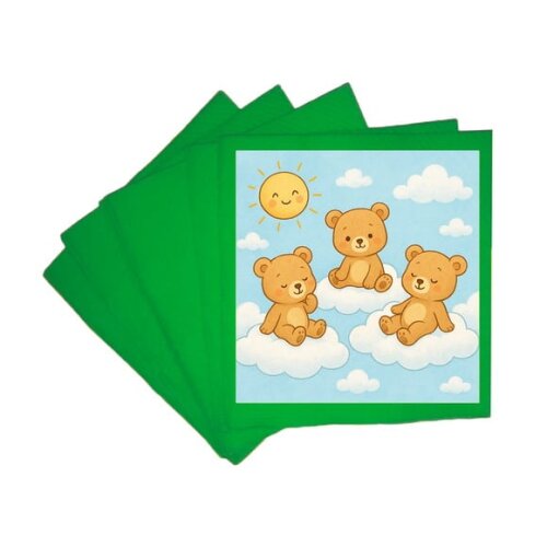 Guardanapo de Papel Personalizado Ursinhos na Nuvem