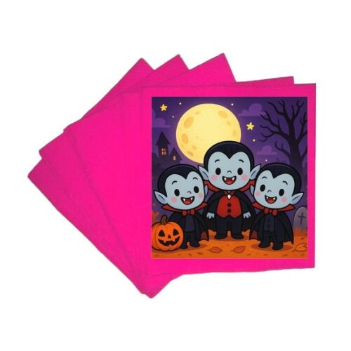 Guardanapo de Papel Personalizado Vampirinhos Fofinhos