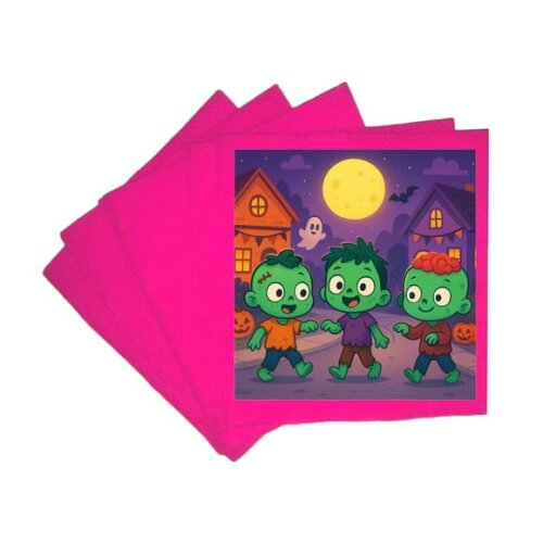 Guardanapo de Papel Personalizado Zumbis Fofinhos