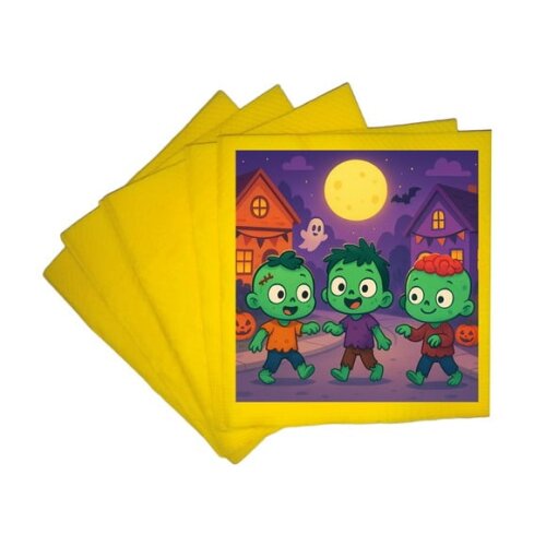 Guardanapo de Papel Personalizado Zumbis Fofinhos